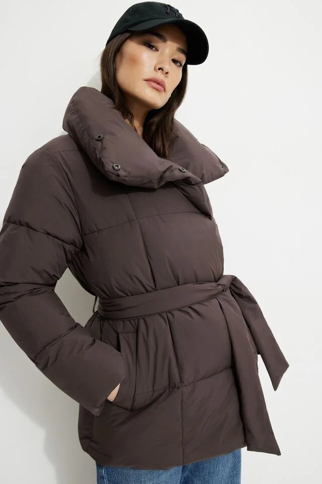 Elisa | Belted Midi Puffer Jacket