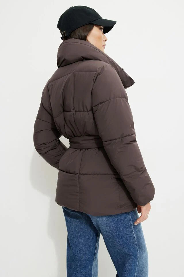 Elisa | Belted Midi Puffer Jacket