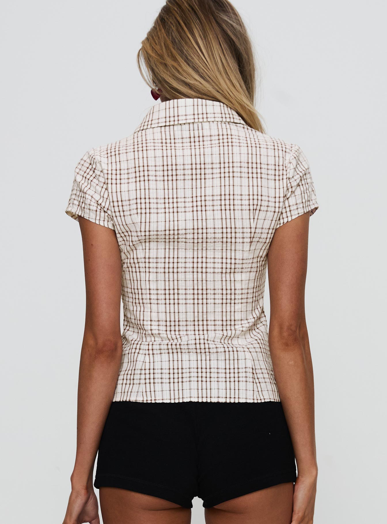 Ellie | Brown Lady Blouse