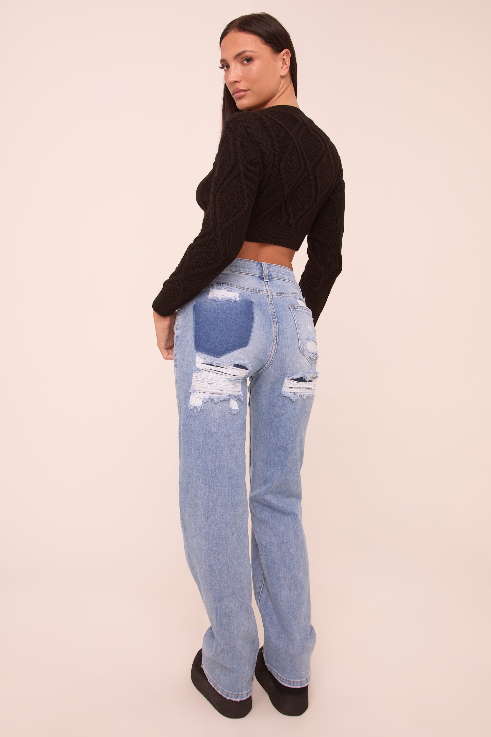 Anette | Mid Waist Straight Leg Jeans