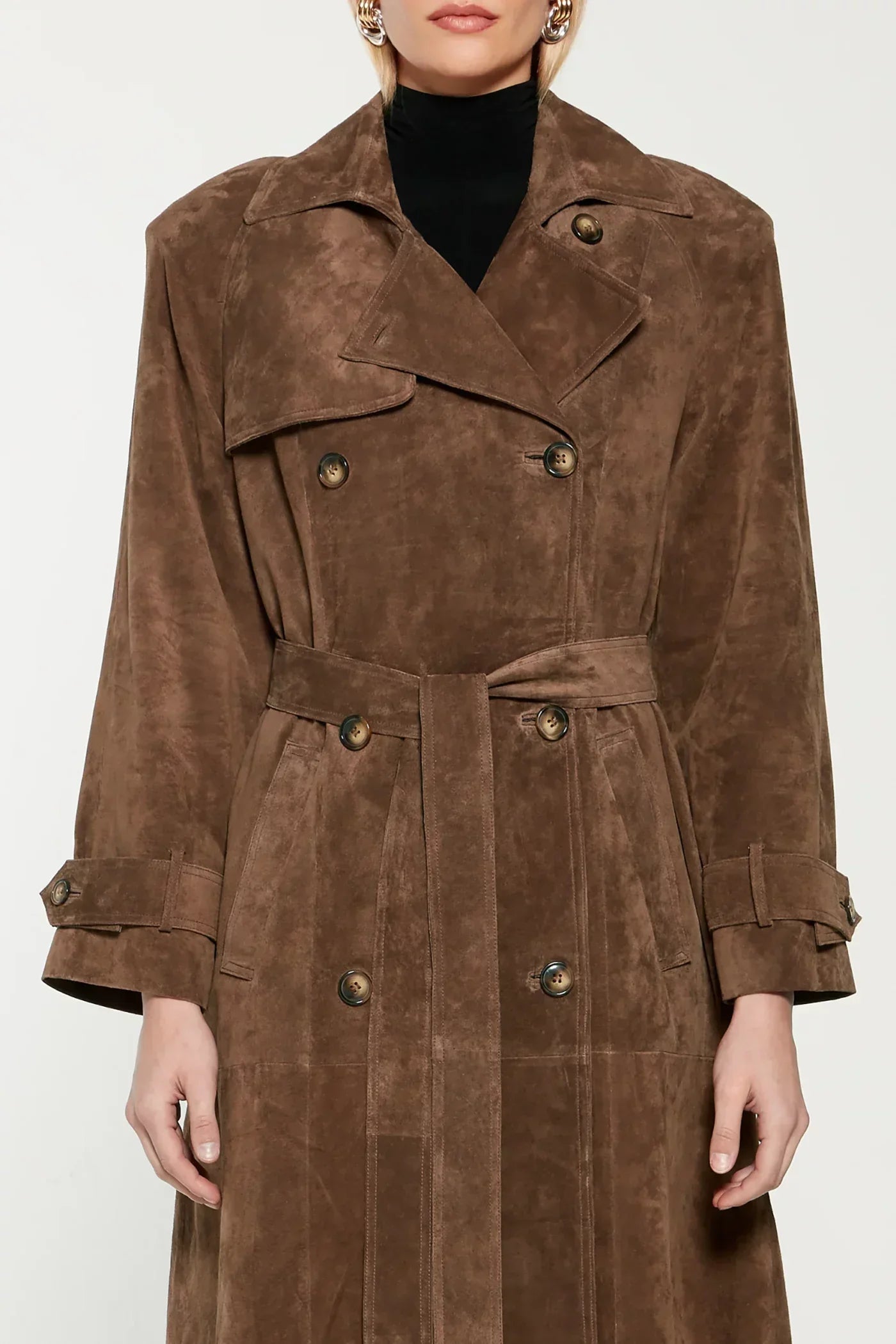 Eulalia | Suede Trench Coat