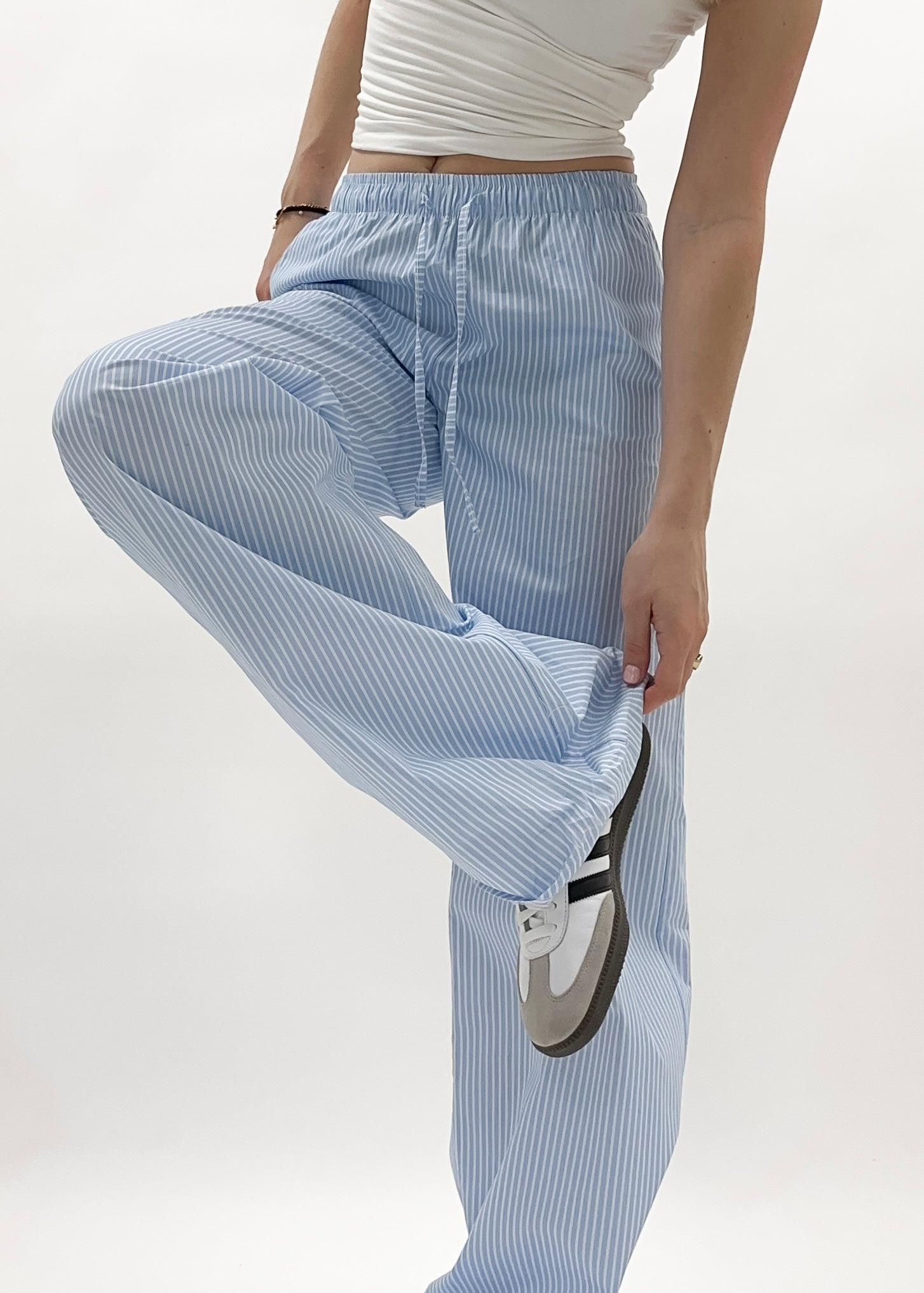 Jamie | Cotton Striped Pants