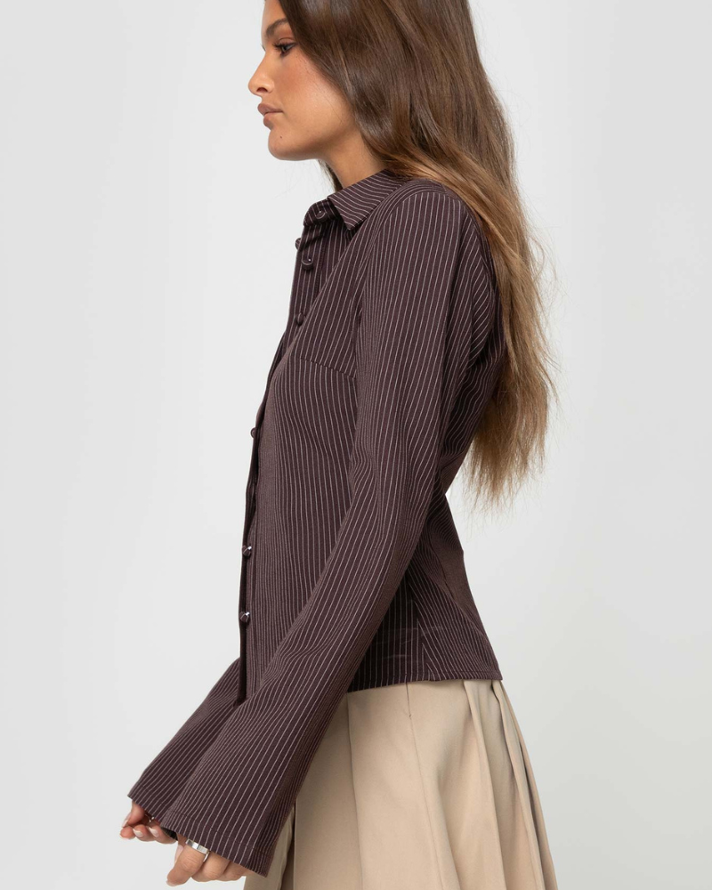 Elise | Elegant Striped Blouse